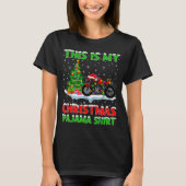Motorcycle Xmas Tree Lights This Is My Christmas P T-Shirt (Vorderseite)