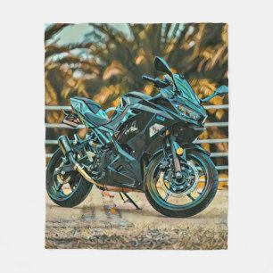 Motorcyclist gifts fleecedecke