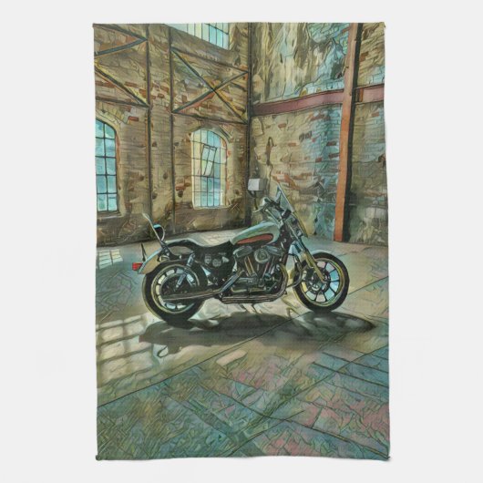 motorcyclists gifts geschirrtuch (Vertikal)