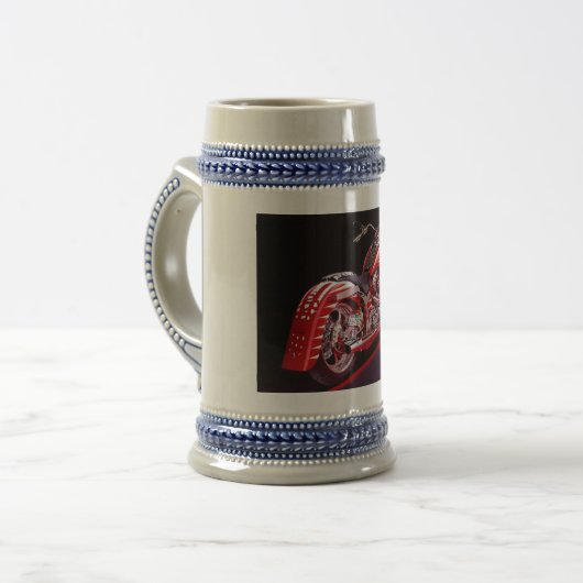 Motorcyle Entwurfs-Gewohnheit Stein Bierglas (Vorderseite Links)