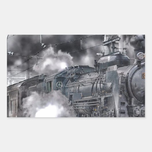 Motoren mit Dampfantrieb Tragen HDR-Foto Rechteckiger Aufkleber (Vorderseite)