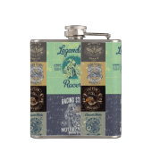 Motorendesign Stahlkolben ohne Oberfläche Flachmann (Rückseite)