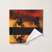 Motorhandtuch Badhandtuch Set (Waschlappen)