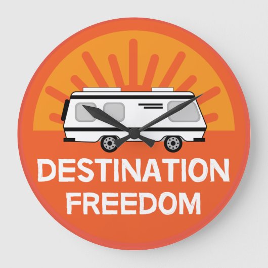 Motorhome-Camping | CAMPING | RV-Tasse Große Wanduhr (Vorderseite)