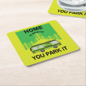 Motorhome-Camping | CAMPING | RV Tasse Rechteckiger Pappuntersetzer (angewinkelt)