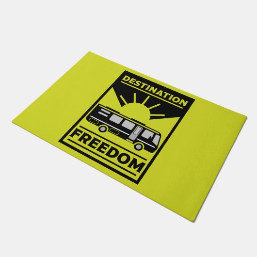 Motorhome Camping RV Freiheit Fußmatte (Schrägansicht)