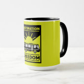 Motorhome Camping RV Freiheit Tasse (VorderseiteRechts)