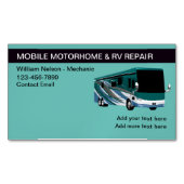 Motorhome Erholung Magnetische Visitenkarte (Vorderseite)