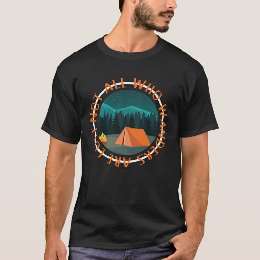 Motorhome Not all those who hike are lost camp ten T-Shirt (Vorderseite)