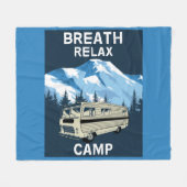 Motorhome RV | Camper | Reisebus | Retro-Tasse Fleecedecke (Vorderseite (Horizontal))