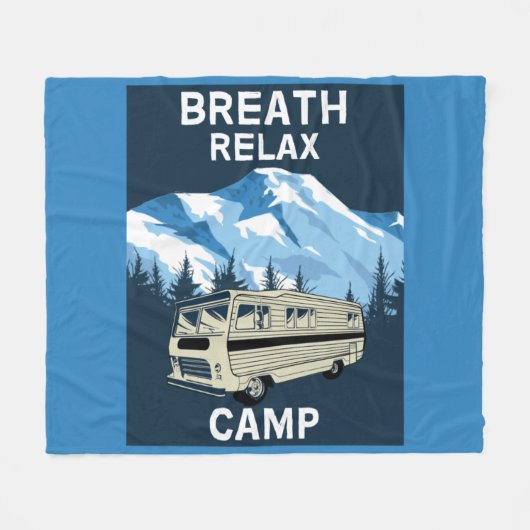 Motorhome RV | Camper | Reisebus | Retro-Tasse Fleecedecke (Vorderseite (Horizontal))