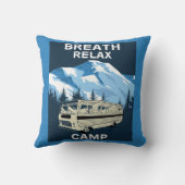 Motorhome RV | Camper | Reisebus | Retro-Tasse Kissen (Rückseite)