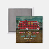Motorhome RV Camper Reisen Van Rustic Personalisie Magnet (Vorderseite/Rückseite)