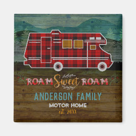 Motorhome RV Camper Reisen Van Rustic Personalisie Magnet