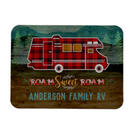Motorhome RV Camper Reisen Van Rustic Personalisie Magnet