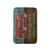 Motorhome RV Camper Travel Van Rustic Personalized Badematte (Vorderseite Vertikal)