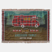 Motorhome RV Camper Travel Van Rustic Personalized Decke (Vorderseite)