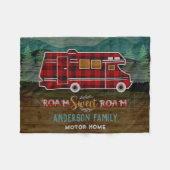Motorhome RV Camper Travel Van Rustic Personalized Fleecedecke (Vorderseite (Horizontal))