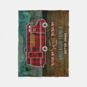 Motorhome RV Camper Travel Van Rustic Personalized Fleecedecke (Vorderseite)