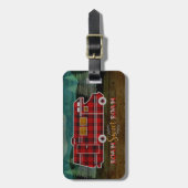 Motorhome RV Camper Travel Van Rustic Personalized Gepäckanhänger (Vorderseite vertikal)