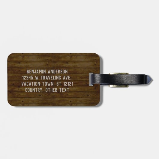 Motorhome RV Camper Travel Van Rustic Personalized Gepäckanhänger (Rückseite horizontal)