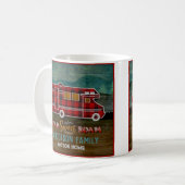 Motorhome RV Camper Travel Van Rustic Personalized Kaffeetasse (Vorderseite Links)