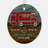 Motorhome RV Camper Travel Van Rustic Personalized Keramikornament (Links)