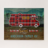 Motorhome RV Camper Travel Van Rustic Personalized Puzzle (Horizontal)