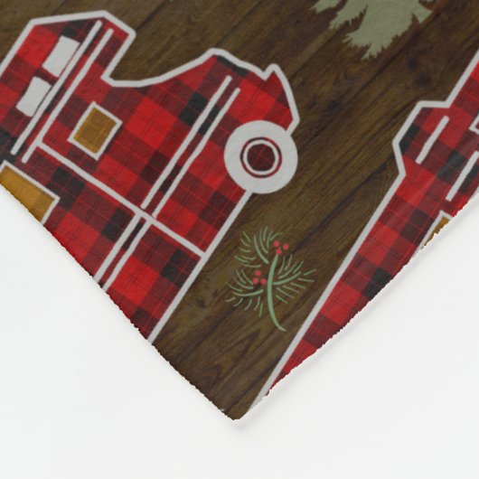 Motorhome RV Camper Travel Van Rustic Pine Muster Fleecedecke (Ecke)