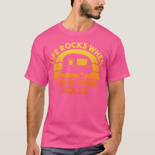 Motorhome Rv Camping Campingplatz Leben Steine, we T-Shirt
