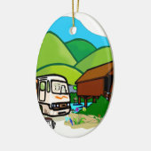 Motorhome RV: Leben durch die überdachte Brücke Keramik Ornament (Links)