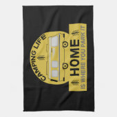 Motorhome | RV Motorhome | Camping Life Latte Tass Geschirrtuch (Vertikal)