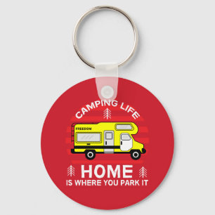Motorhome RV Motorhome Camping Life Latte Tass Schlüsselanhänger