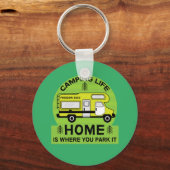 Motorhome | RV Motorhome | Camping Life Latte Tass Schlüsselanhänger (Vorderseite)