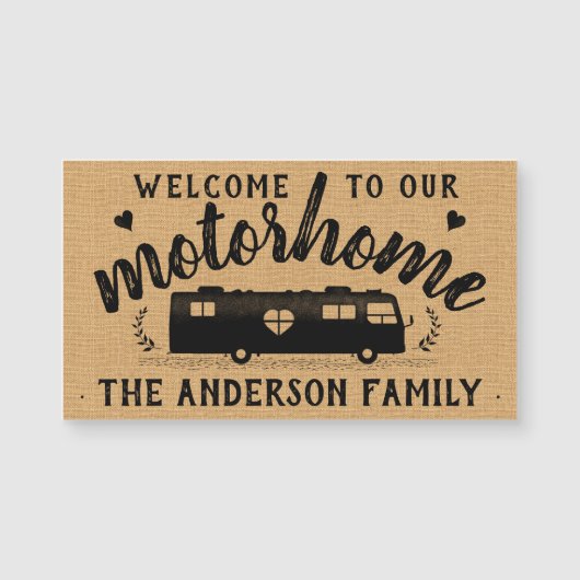 Motorhome RV Reisen Van Rustic Bauernhof Custom Magnetkarte (Vorderseite)