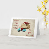 **MOTORISIERTE SANTA** AUF IHREN WEG! KARTE (Gelbe Blume)