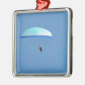 Motorisierter Paraglider Silbernes Ornament (Links)