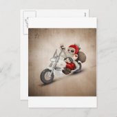 Motorisierter Weihnachtsmann Feiertagspostkarte (Vorne/Hinten)