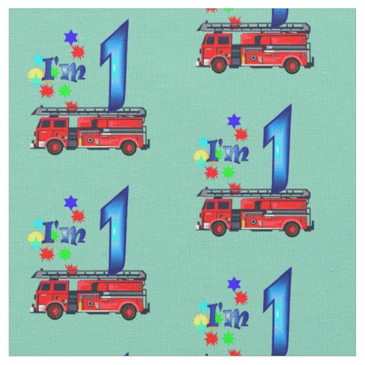 Motorkinder1. Geburtstag des roten Feuers Stoff (Nahaufnahme)