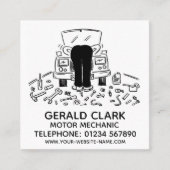 Motormechanismus Quadratische Visitenkarte (Vorderseite)