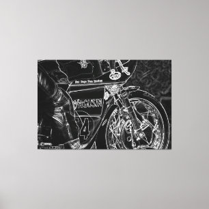 Motorrad 1 60x40 (150x100cm) waccna leinwanddruck
