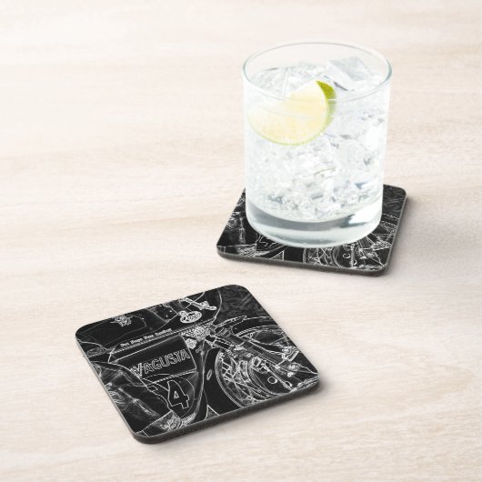 Motorrad 1 Küste Getränkeuntersetzer (Rechte Seite)