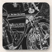 Motorrad 1 Küste Getränkeuntersetzer (Vorderseite)