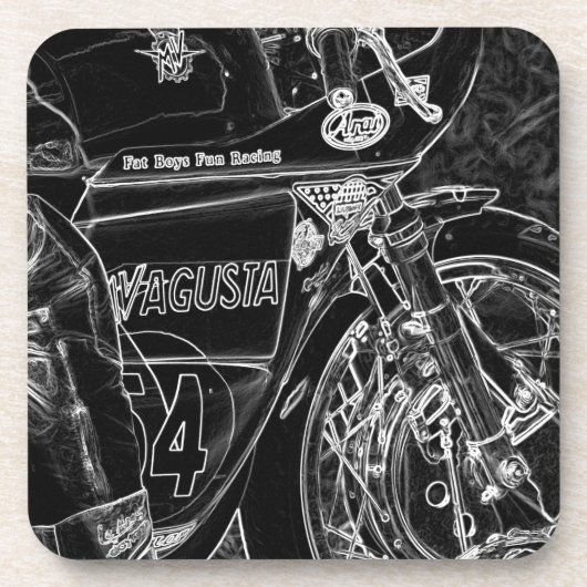 Motorrad 1 Küste Getränkeuntersetzer (Vorderseite)