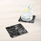 Motorrad 1 Küste Rechteckiger Pappuntersetzer (Vor Ort)