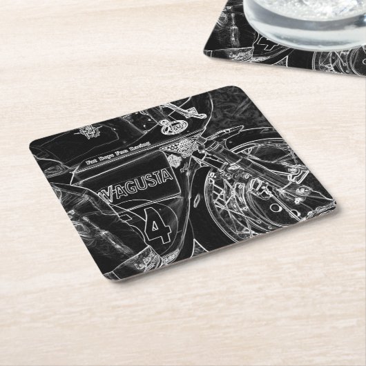 Motorrad 1 Küste Rechteckiger Pappuntersetzer (angewinkelt)