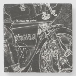 Motorrad-1-Küste Steinuntersetzer