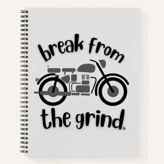 Motorrad 2  (Grau) Notizblock (Vorderseite)