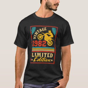 Motorrad 40Geburtstag Männer Vintag 1982 Biker Mo T-Shirt