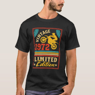 Motorrad 50Geburtstag Männer Vintag 1972 Biker Mo T-Shirt
